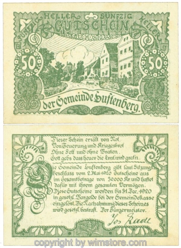 Luftenberg, J00570d, 50 Heller; 1