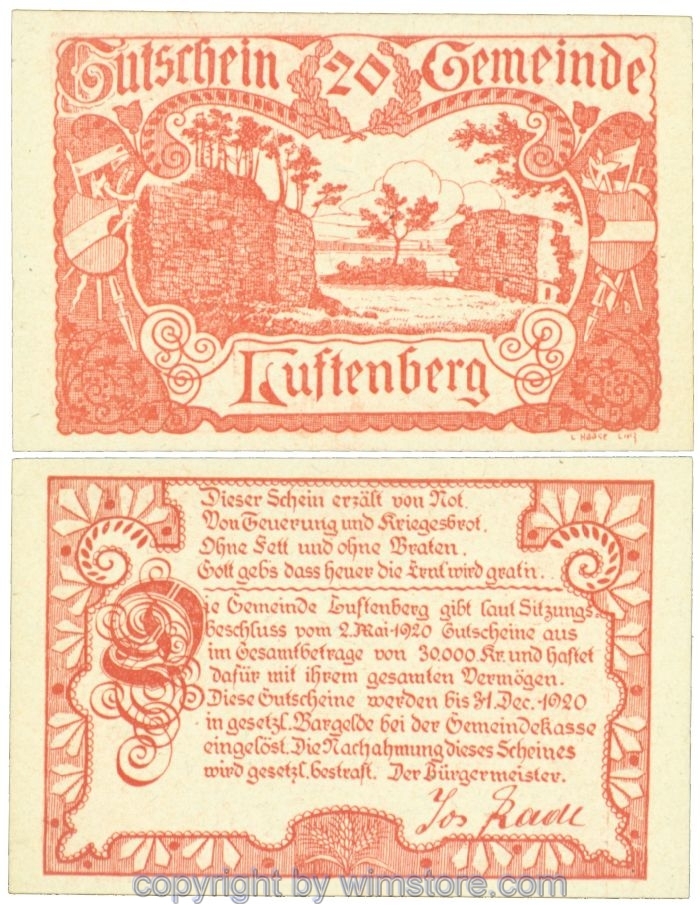 Luftenberg, J00570e, 20 Heller; 1