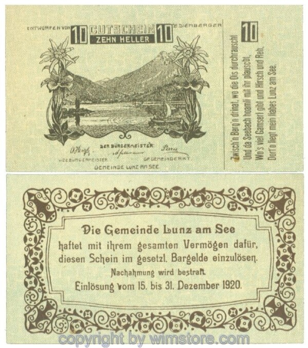 Lunz am See, J00571a1, 10 Heller; 1