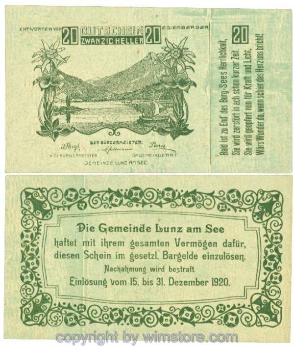 Lunz am See, J00571b2a, 20 Heller; 1