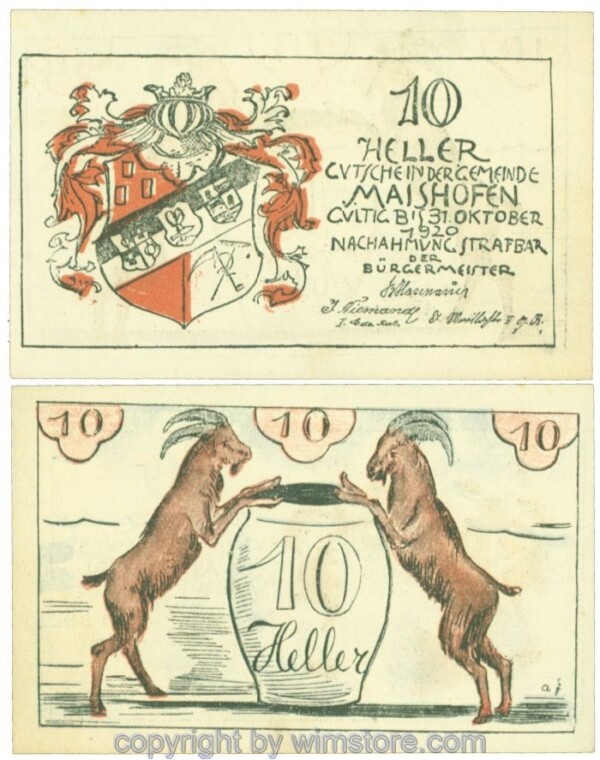Maishofen, J00572, 10 Heller; 1