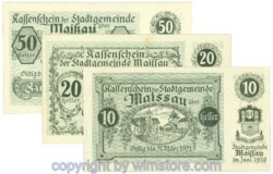 Maissau, J00573d, Serie 10, 20, 50 Heller; 1