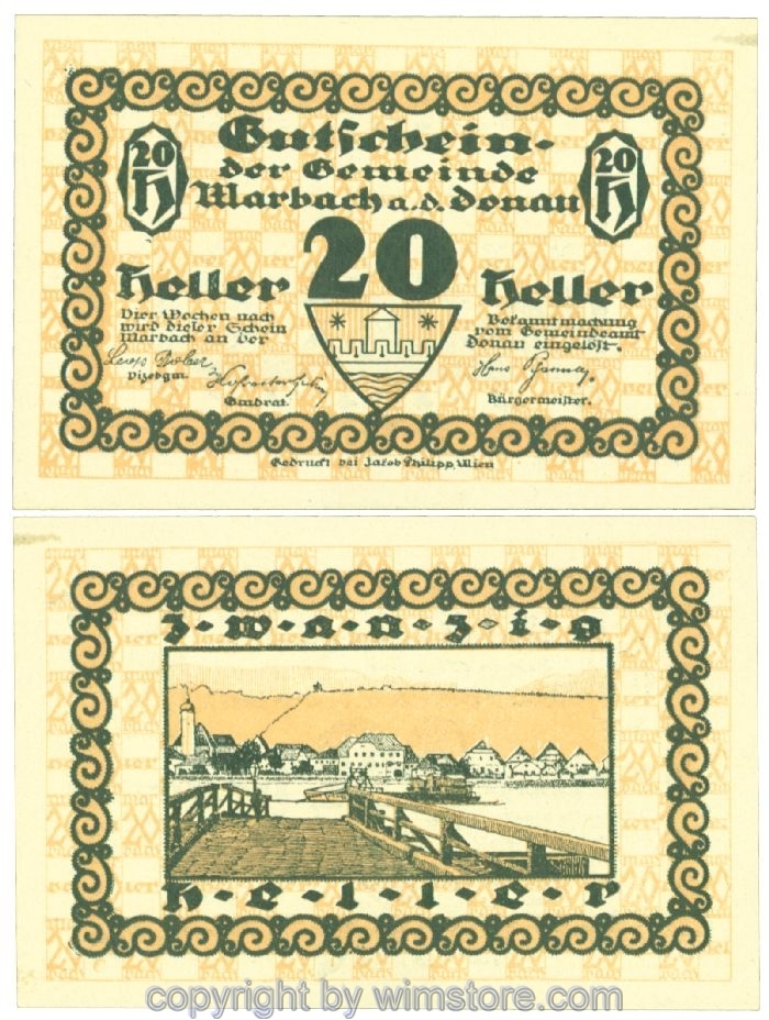 Marbach an der Donau, J00579b, 20 Heller; 1