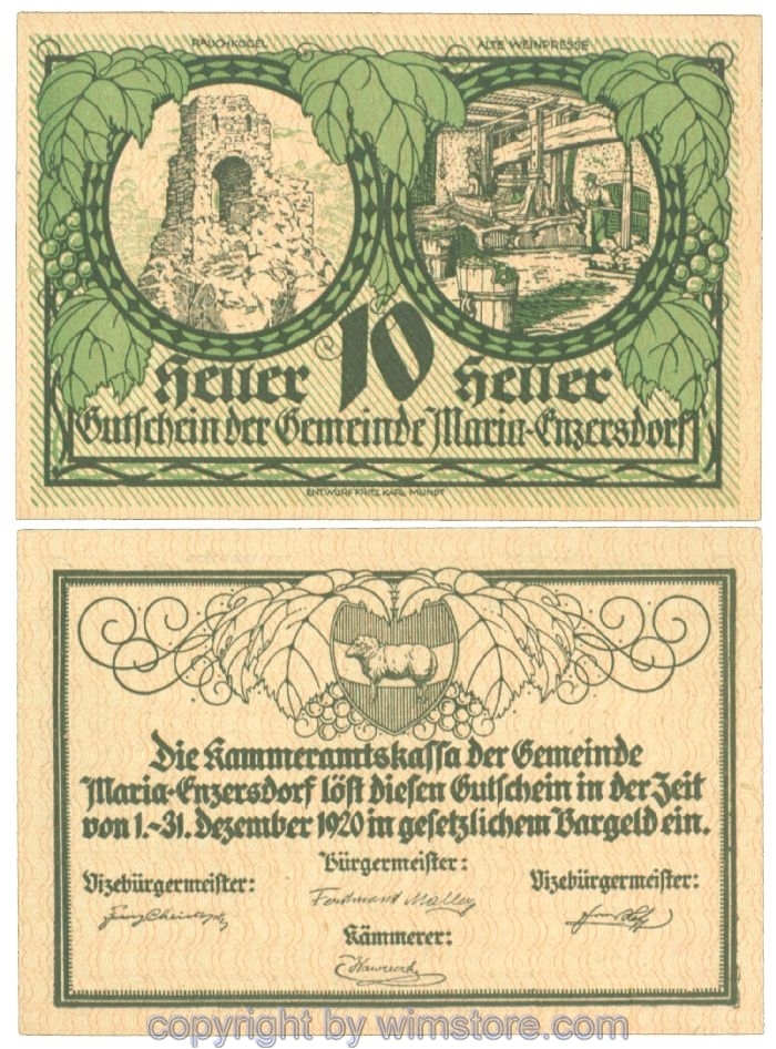Maria Enzersdorf, J00582a, 10 Heller; 1