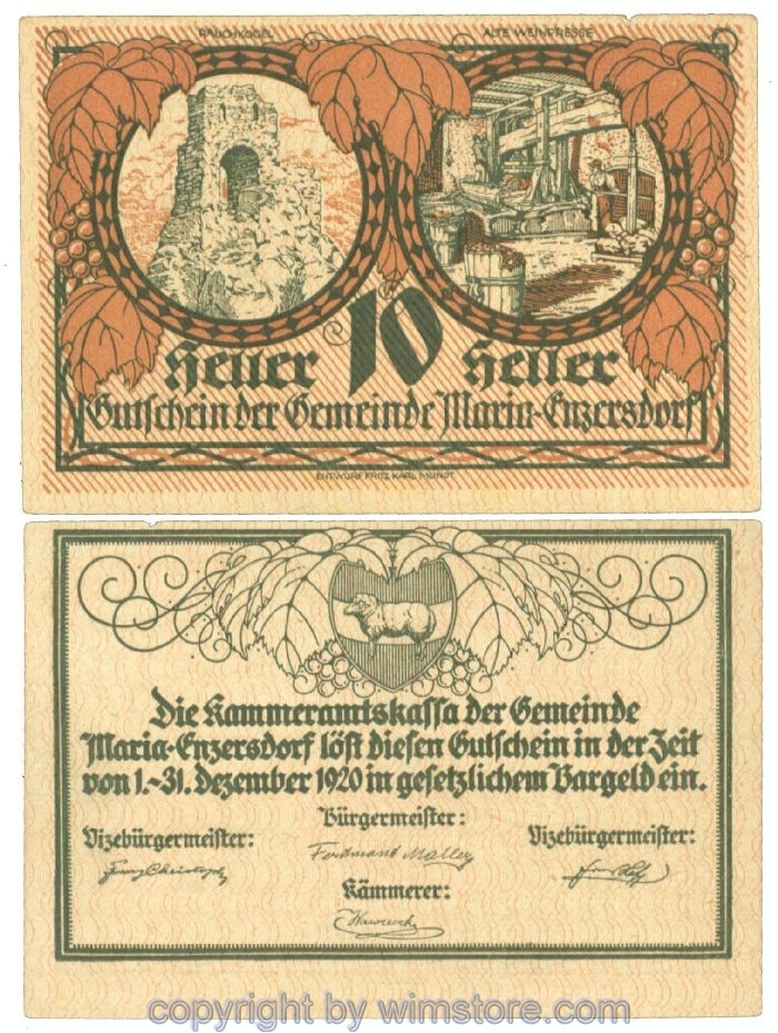 Maria Enzersdorf, J00582b, 10 Heller; 1