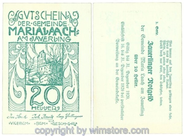 Maria Laach, J00584c19, 20 Heller; 1