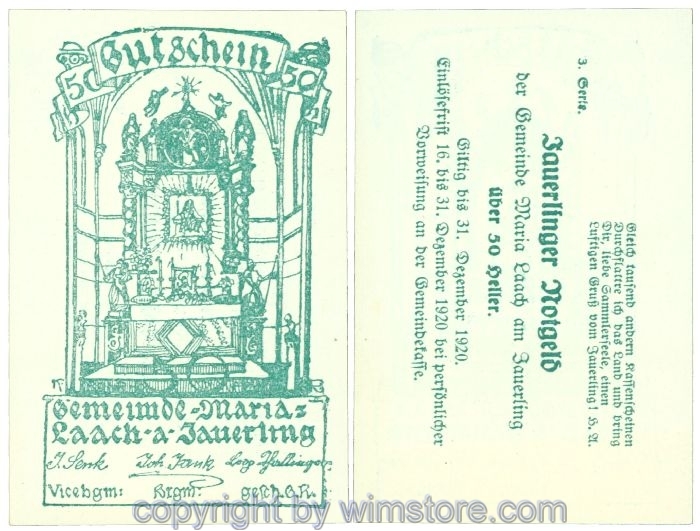 Maria Laach, J00584c22, 50 Heller; 1