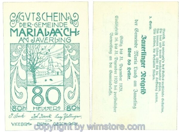 Maria Laach, J00584c23, 80 Heller; 1