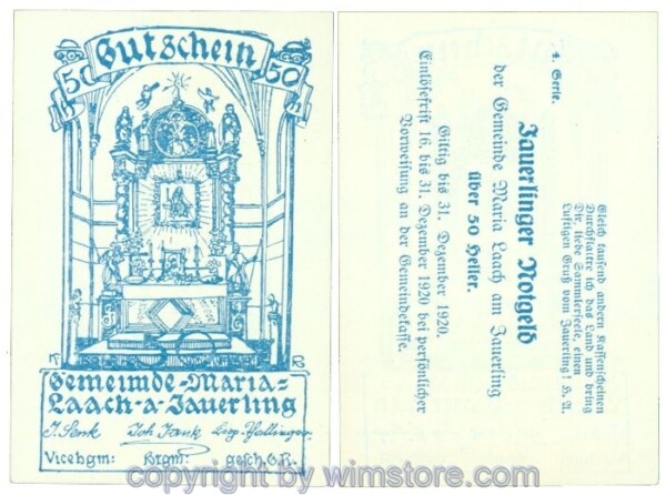 Maria Laach, J00584d30, 50 Heller; 1