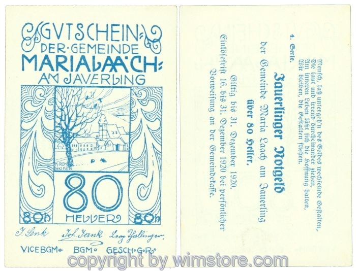 Maria Laach, J00584d31, 80 Heller; 1