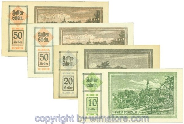 Maria Schmolln, J00587IIa, Serie 10, 20, 50, 50 Heller; 1