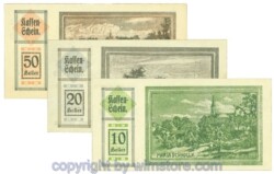 Maria Schmolln, J00587IIc, Serie 10, 20, 50 Heller; 2, 10 Heller fleckig