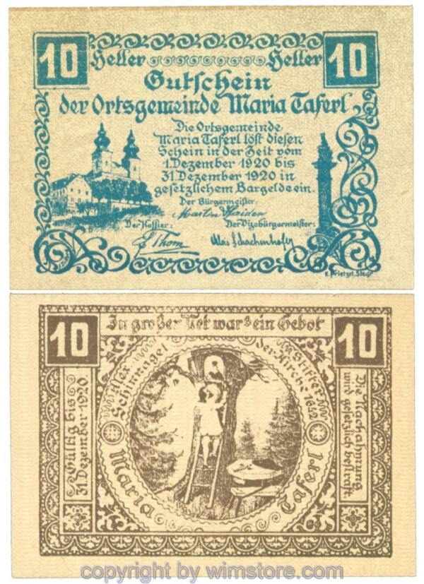 Maria Taferl, J00588a, 10 Heller; 1