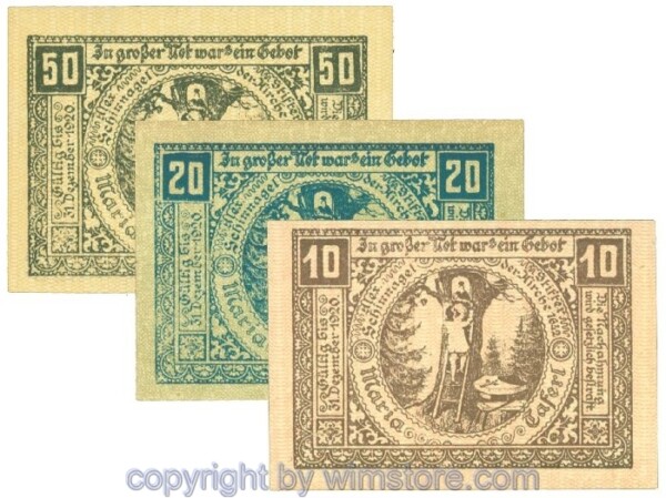 Maria Taferl, J00588a, Serie 10, 20, 50 Heller; 1