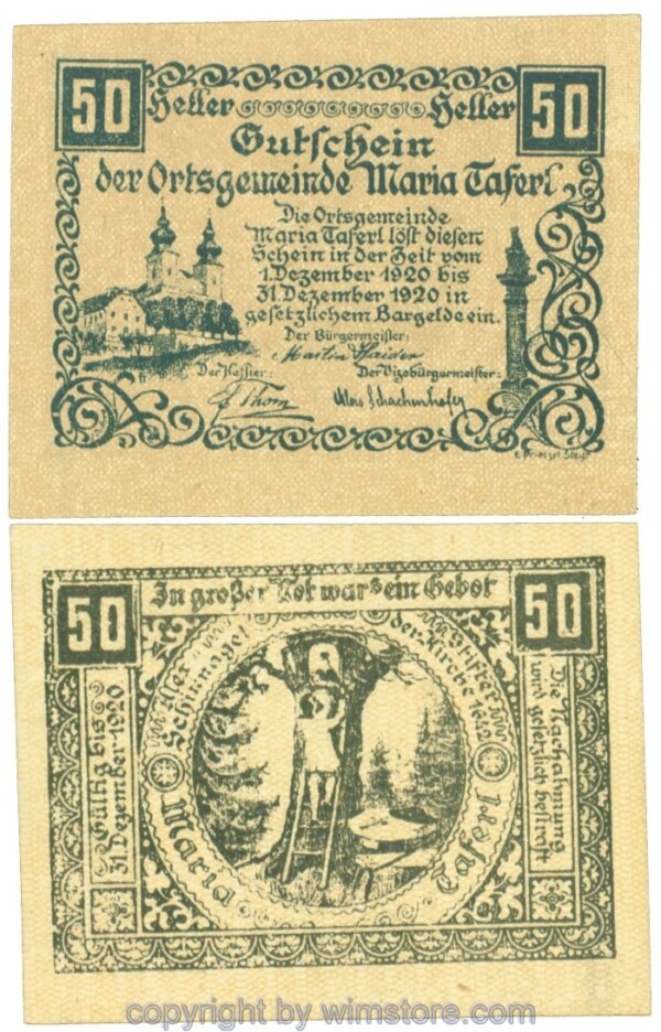 Maria Taferl, J00588b, 50 Heller; 1