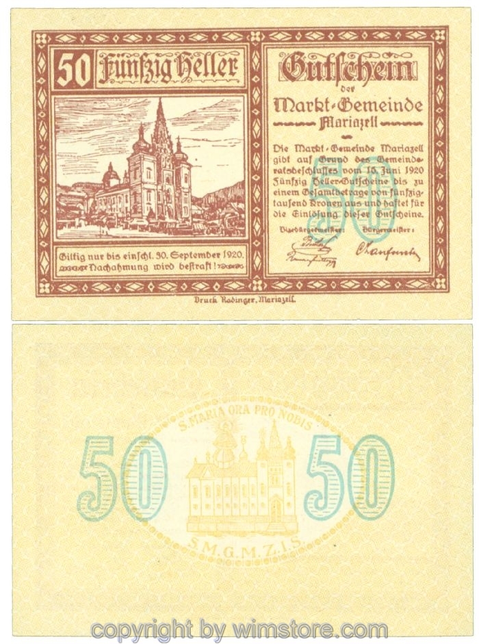 Mariazell, J00590Ia2, 50 Heller; 1