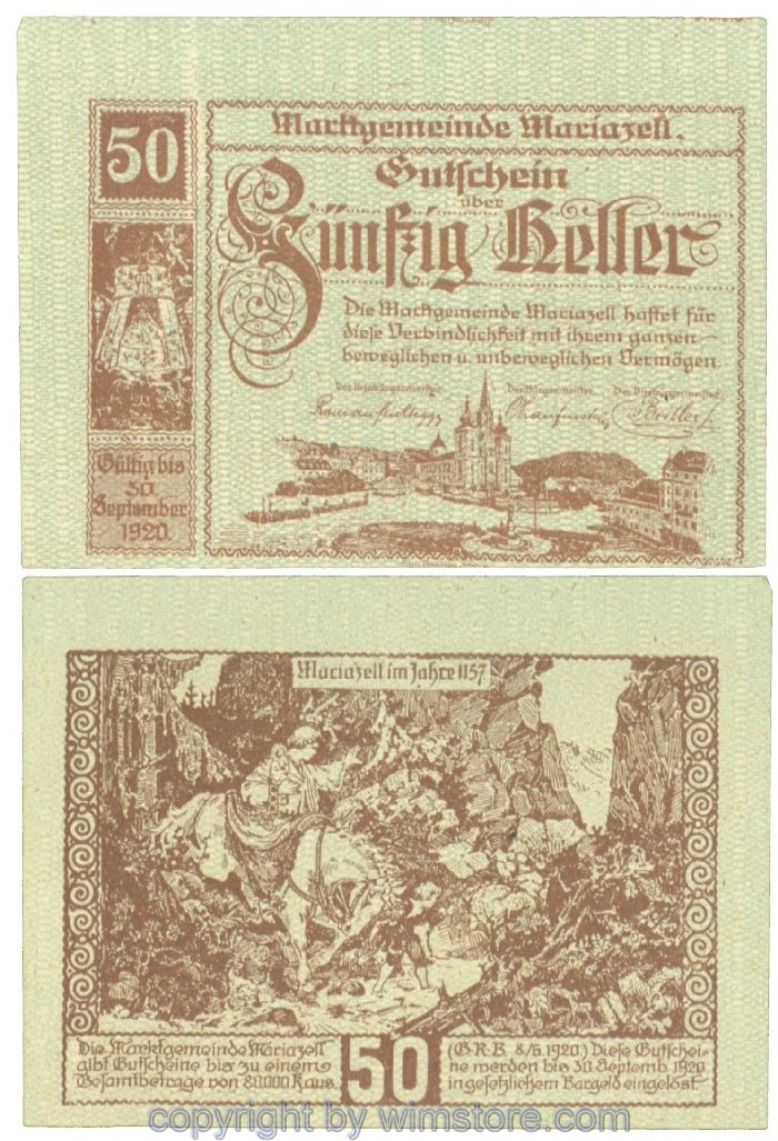 Mariazell, J00590IIc2, 50 Heller; 1