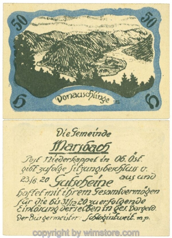 sn108821 Marsbach, J00592a, 50 Heller; 1