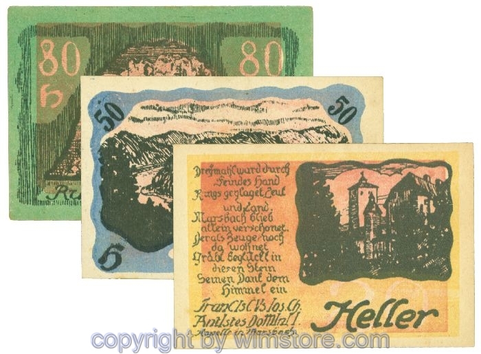 sn108826 Marsbach, J00592b, Serie 20, 50, 80 Heller; 1