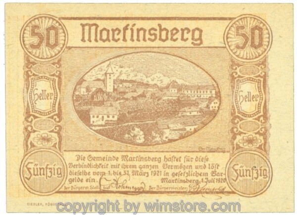 Martinsberg, J00593, 50 Heller; 1