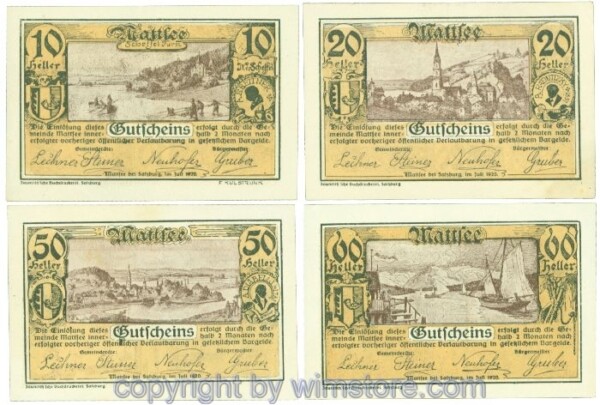 Mattsee, J00596a, Serie 10 20, 50, 60 Heller; 1