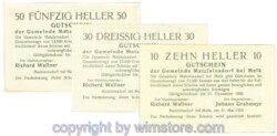 Matzleinsdorf, J00597, Serie 10, 30, 50 Heller; 1