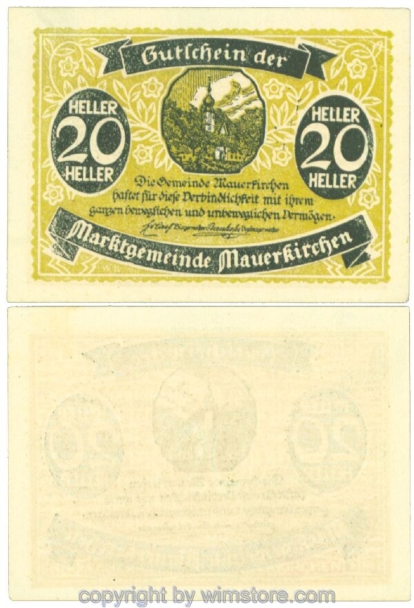 Mauerkirchen, J00598IAa2, 20 Heller; 1