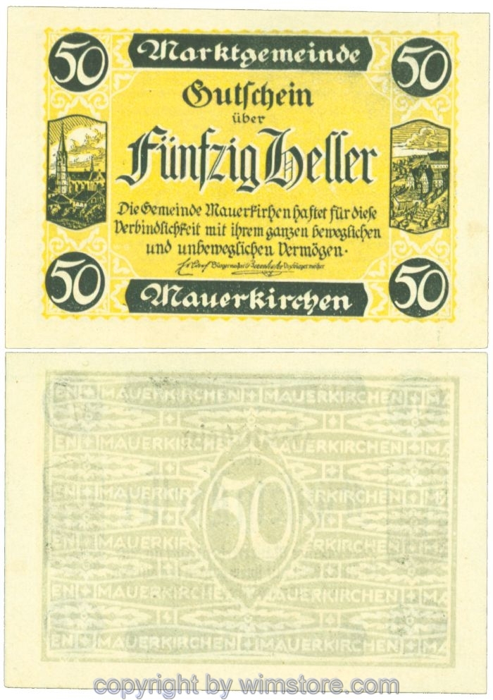 sn108847 Mauerkirchen, J00598IAa, 50 Heller; 1