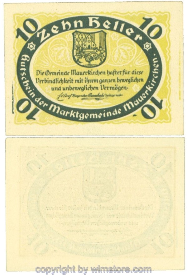 Mauerkirchen, J00598IAbx, 10 Heller; 1