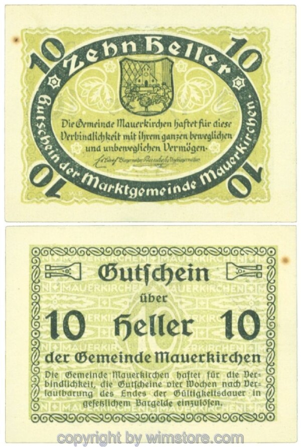 Mauerkirchen, J00598IBa, 10 Heller; 1