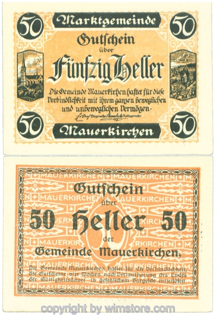 sn108856 Mauerkirchen, J00598IBa, 50 Heller; 1