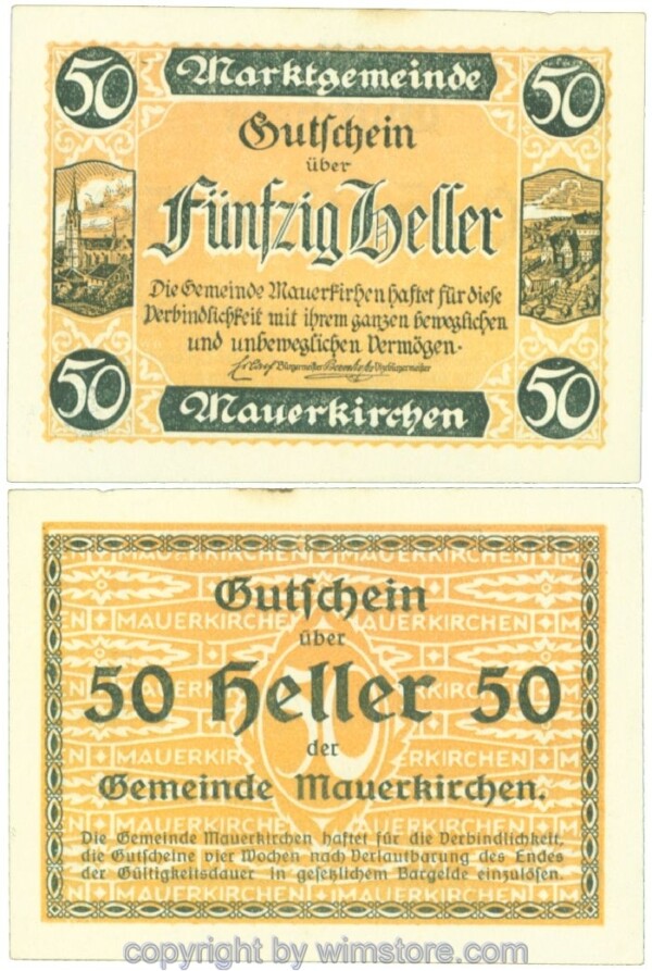 Mauerkirchen, J00598IBe, 50 Heller; 1