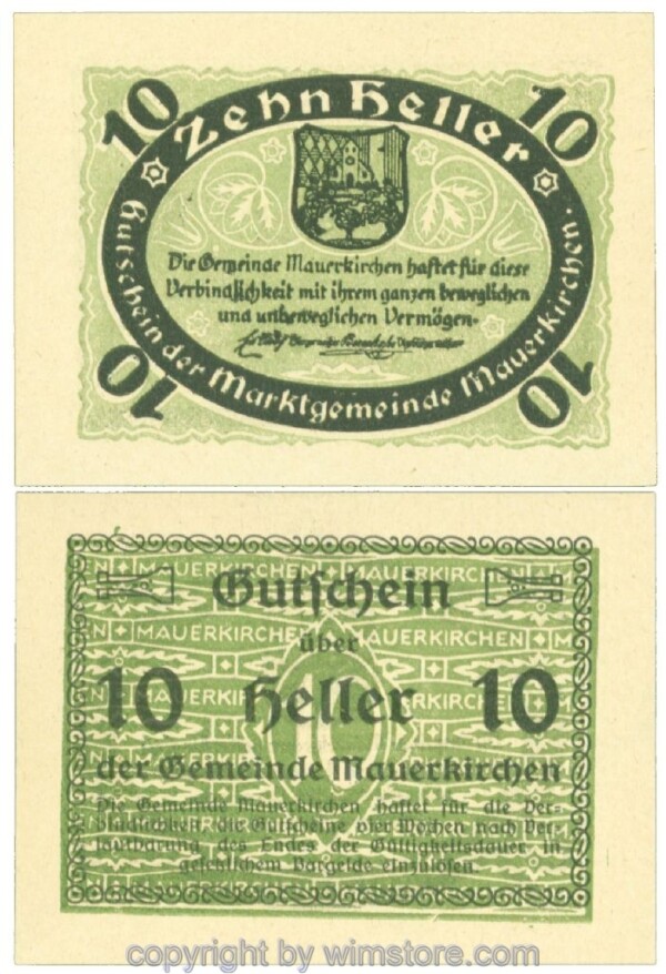 Mauerkirchen, J00598ICa, 10 Heller; 1