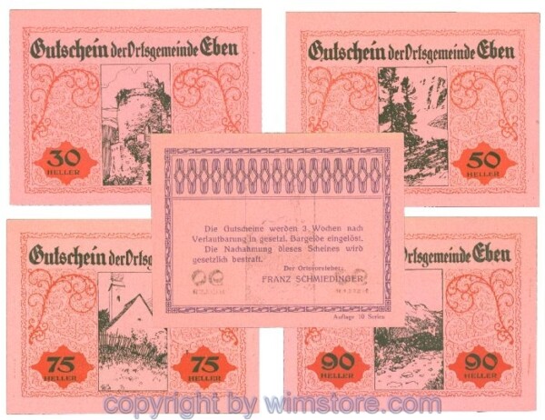 Eben, J00141SIIIi, Serie 30, 50, 75, 90 Heller; 1