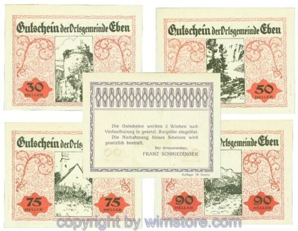 Eben, J00141SIIIm, Serie 30, 50, 75, 90 Heller; 1