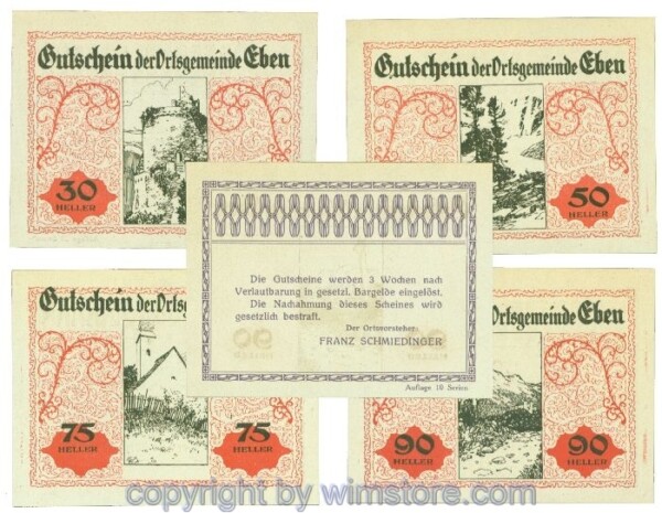 Eben, J00141SIIIn, Serie 30, 50, 75, 90 Heller; 1