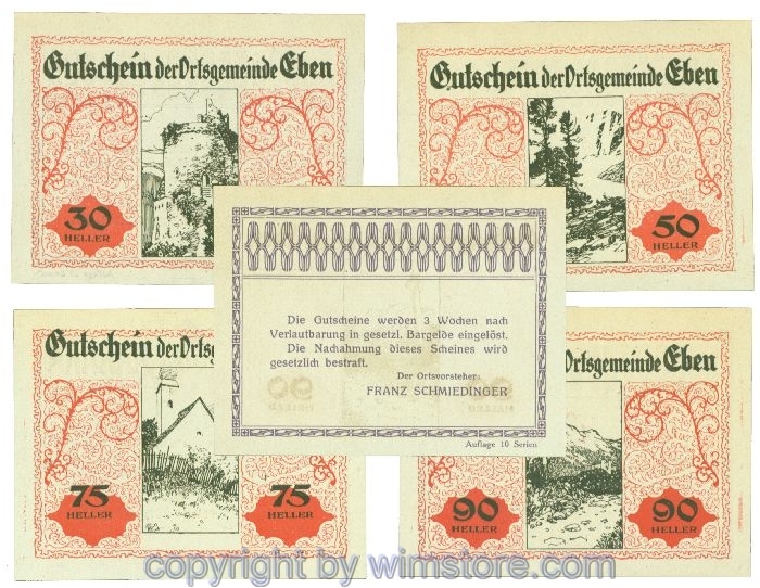 Eben, J00141SIIIn, Serie 30, 50, 75, 90 Heller; 1