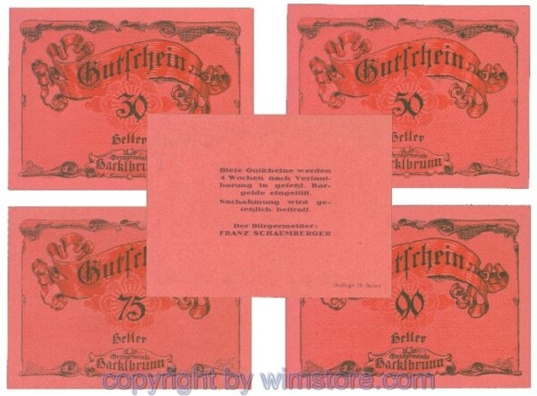 Hackelbrunn, J00323SIIIk, Serie 30, 50, 75, 90 Heller; 1