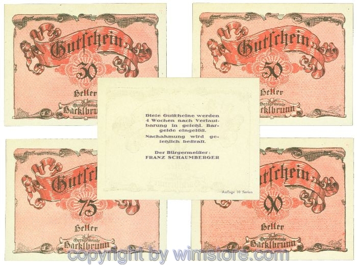 Hackelbrunn, J00323SIIIm, Serie 30, 50, 75, 90 Heller; 1