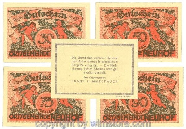 Neuhof, J00647SIIIe, Serie 30, 50, 75, 90 Heller; 1