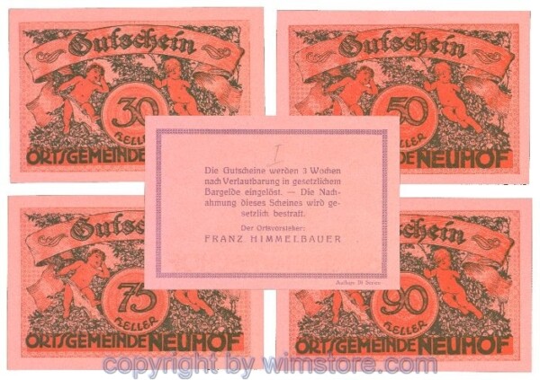 Neuhof, J00647SIIIi, Serie 30, 50, 75, 90 Heller; 1