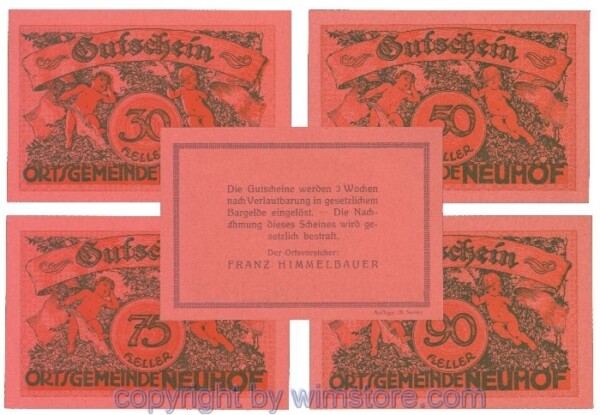 Neuhof, J00647SIIIk, Serie 30, 50, 75, 90 Heller; 1