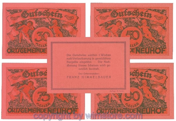 Neuhof, J00647SIIIk, Serie 30, 50, 75, 90 Heller; 1