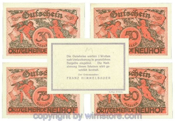 Neuhof, J00647SIIIm, Serie 30, 50, 75, 90 Heller; 1