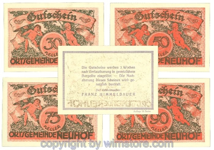 Neuhof, J00647SIIIp, Serie 30, 50, 75, 90 Heller; 1