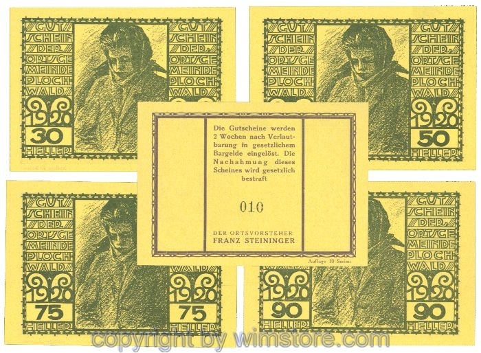 Plochwald, J00754IId, Serie 30, 50, 75, 90 Heller; 1