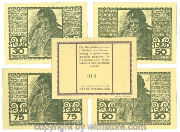 Plochwald, J00754IIe, Serie 30, 50, 75, 90 Heller; 1