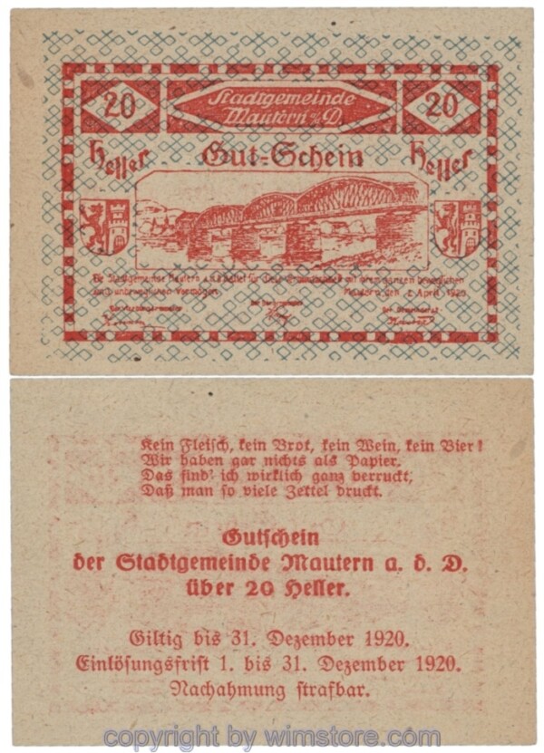 Mautern, J00600Ic, 20 Heller; 1
