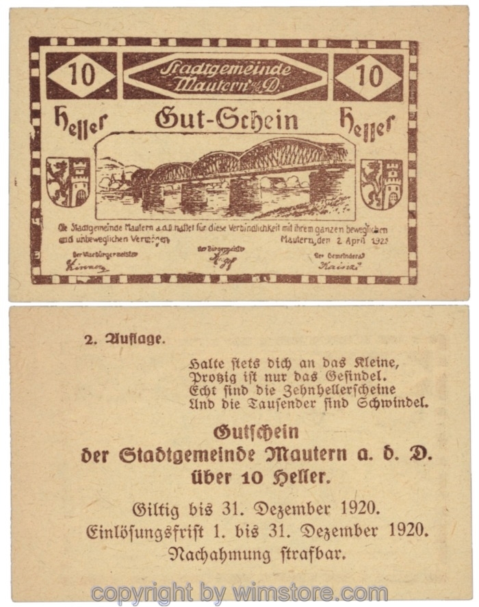 sn109024 Mautern, J00600IIb12, 10 Heller; 1