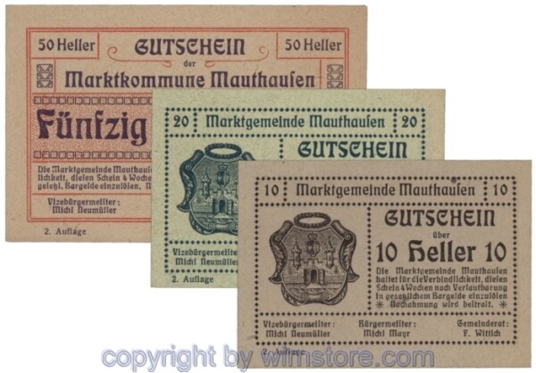 Mauthausen, J00601IIa, Serie 10, 20, 50 Heller; -1